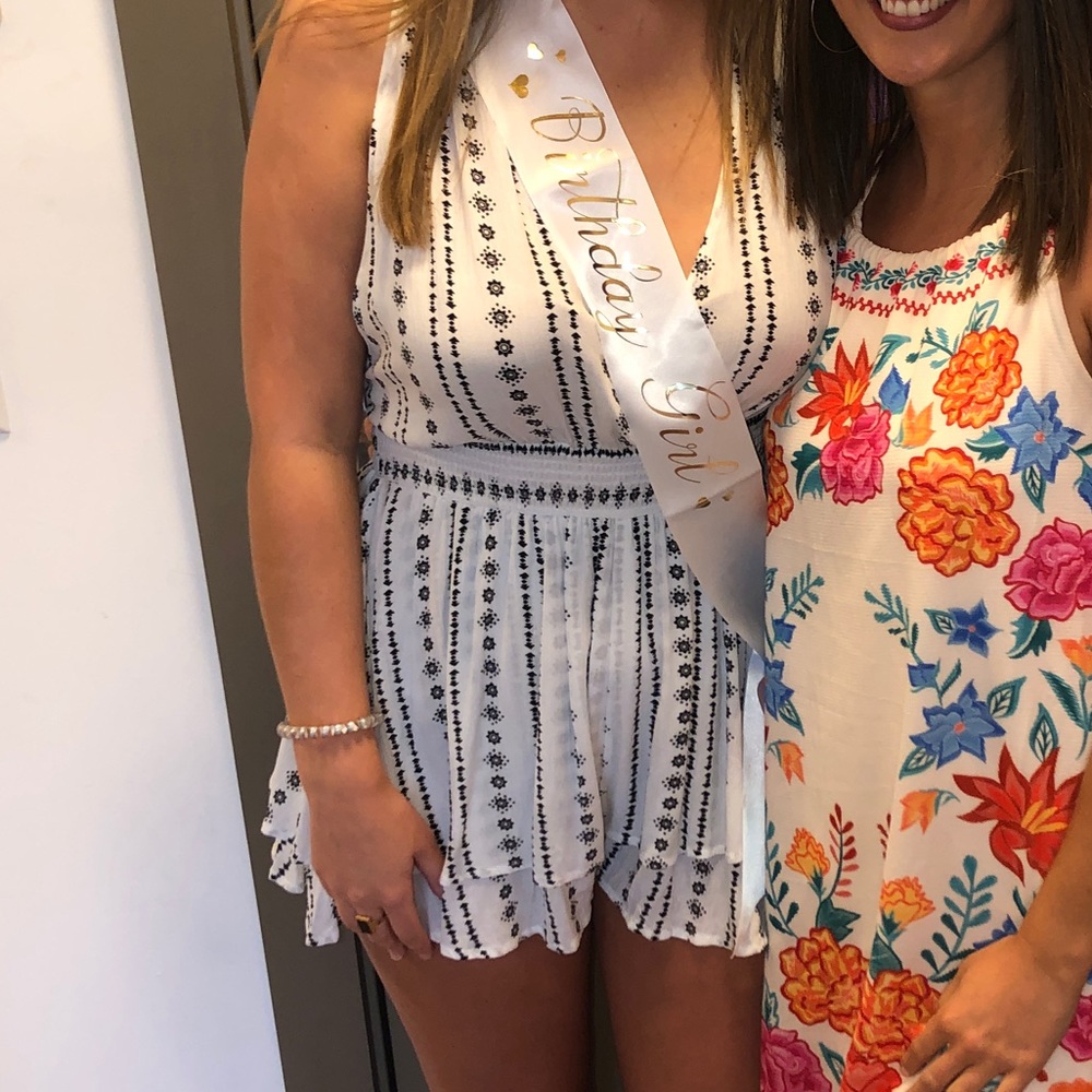 White & Black Romper